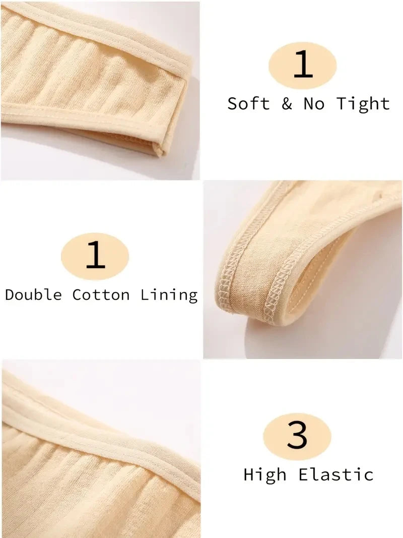 LUNARY™ Ribbed Cotton Thong Set – 6pcs