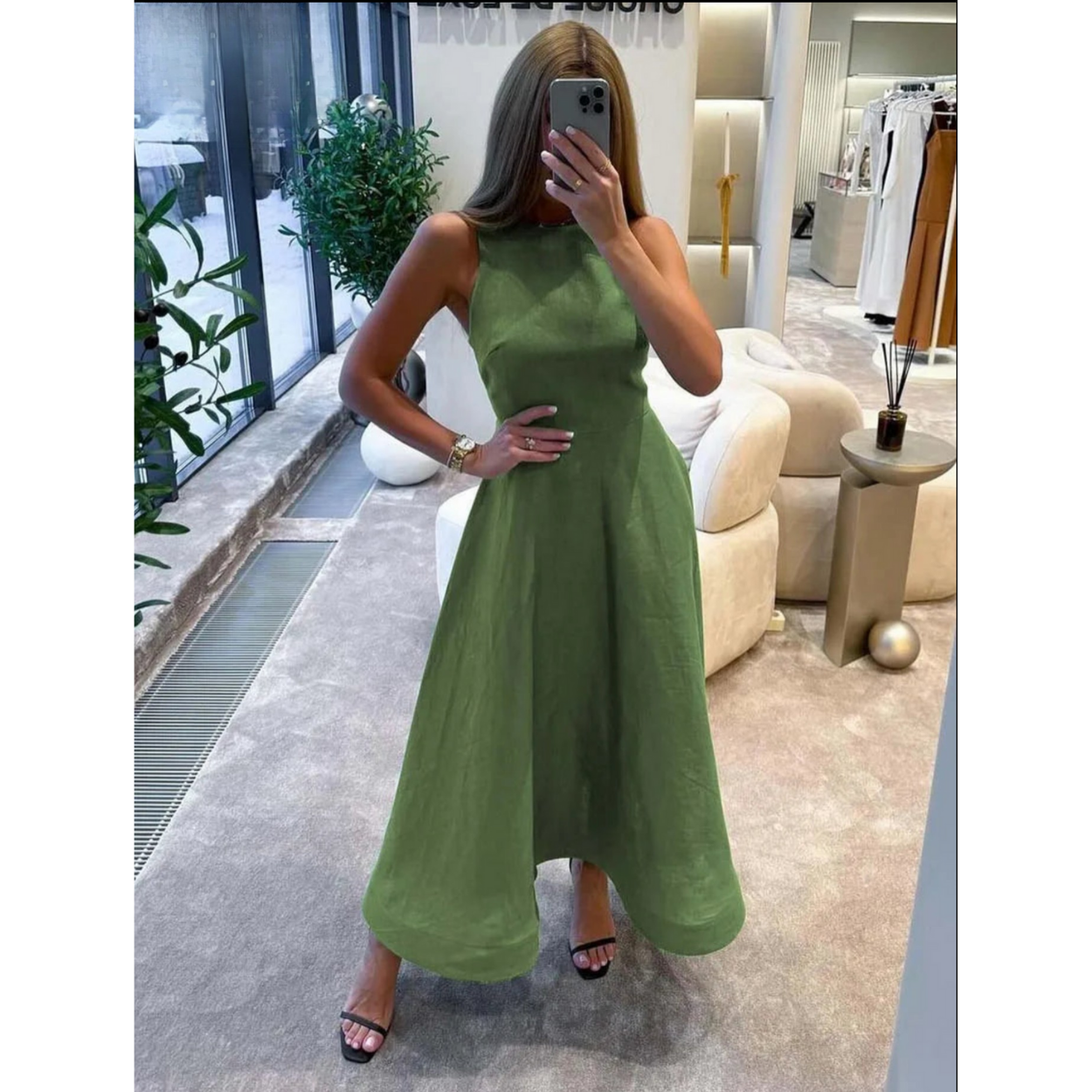 LUNARY™  Sleeveless Midi Dress